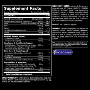 Animal Power Balance – Women's Alpha F Comprehensive Formula – Supports Hormonal Balance, Complexion, Hair, Nails, Mood and Stress, Intestinal Health, & Bone and Joint Health – 30 Packs Animal buy supplements Au