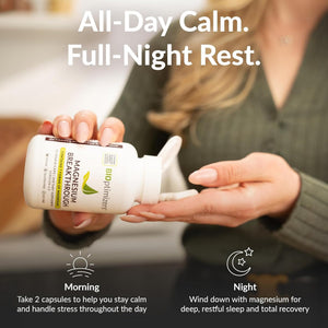 BIOptimizers Magnesium Breakthrough Supplement with 500mg - 7 Forms of Magnesium: Glycinate, Malate, Citrate, and More - Natural Support for Sleep and Cognitive Function -60 Capsules- Calming Vitamins BIOptimizers buy supplements Au