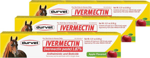 Ivermectin Paste Dewormer - 6.08g dose @ 1.87%-Apple Flavored, 3 Count