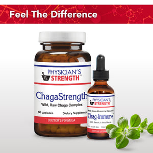 Physician's Strength ChagaStrength - 90 Capsules - Wild, Raw Chaga Complex - Immune & Physical Support - Non-GMO - 90 Servings Physician's Strength buy supplements Au