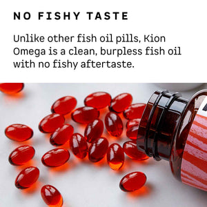 Kion Omega - Omega 3 Fatty Acid Supplements - DHA Supplements - Mini Fish Oil Softgels - Omega 3 DHA EPA Fish Oil Pills - Fish Oil 1,000 mg - 30 Servings
