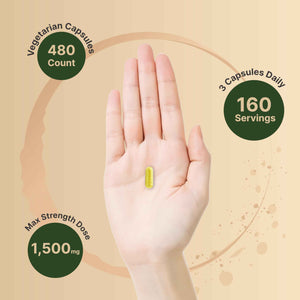 NatureBell Berberine Supplement 1,500mg with Ceylon Cinnamon & Turmeric Root, 240 Veggie Capsules - 97% Pure Berberine HCL - Supports Balanced Sugar Levels & Heart Health - Vegan, Non-GMO