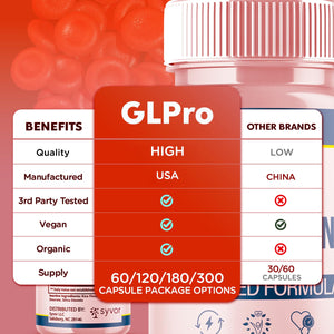 GLPro Blood Capsules, Official GLPro Blood Health Support Pills with All Natural Ingredients, Advanced Formula Supplement with Maximum Strength Premium Vitamins for Women and Men (60 Capsules) Syvor buy supplements Au