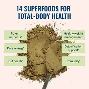 Live Conscious Beyond Greens Superfood Powder - Delicious Debloating Super Greens Powder - Matcha Greens Blend w/Chlorella, Echinacea, Probiotics for Immune Support & Energy