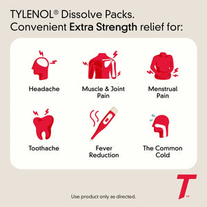 Tylenol Extra Strength Dissolve Powder Packs, 500 mg Acetaminophen Pain Reliever & Fever Reducer Medicine, Fast Relief for Minor Aches & Pains, Ibuprofen- & Aspirin-Free, On-the-Go Berry Flavor, 32 Ct TylenolBuy Supplements Australia
