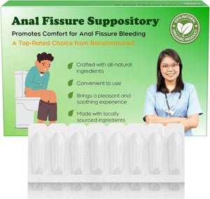 Peralpow Anal Fissure Suppositories | Expert-Formulation for Rectal Bleeding Associated with Hemorrhoids, Anus Fissures, Diarrhea & Constipation | Curcuminoids & Turmeric Extract | 16 Inserts PeralpowBuy Supplements Australia