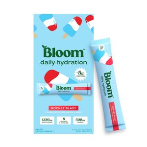 Bloom Nutrition Hydration Electrolyte Sticks, Strawberry Lemonade, 5 Count - Electrolytes with Collagen, 5g Protein, Vitamins & Minerals, Sugar Free Drink Mix
