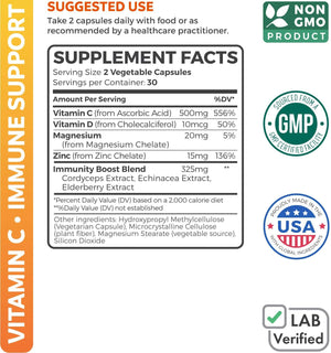 Super Greens & Vitamin C (1-Month Supply) Greens & C Synergy Bundle of Organic Super Greens Powder - Complete Superfood (60 Capsules) & & Vitamin C Immune Support (60 Vegetarian Caps)(Non-GMO) Healths Harmony buy supplements Au