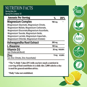 12-in-1 Magnesium Complex Liquid Drops, Chelated Magnesium Citrate Glycinate Taurate Malate Aspartate w. Ashwagandha Theanine D3 & Zinc for Relaxation Sleep Immune Health & Muscle Function丨Women Men. Vita PLynxera buy supplements Au