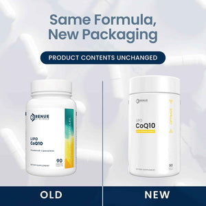Renue By Science CoQ10 - Coenzyme Q10 as Ubiquinol CoQ10 - High Strength Liposomal CoQ10 200mg Supplement - 90 Co Q10 Capsules - Non-GMO & Allergen Free - Made in the USA Third-Party Tested