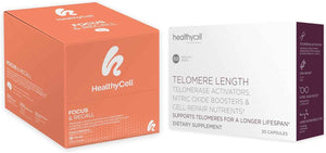 Healthycell Telomere Length + Focus & Recall Brain Supplement Bundle - Telomere Length Healthy Aging Supplement + Focus & Recall Brain Supplement for Memory, Focus & Concentration - Daily Duo