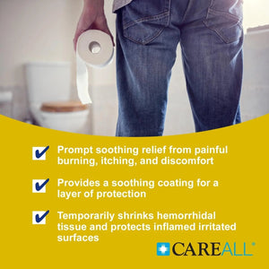 CareAll Hemorrhoidal Ointment 2.0 oz with Applicator (3 Pack). Helps Relieve Burning, Itching, and Discomfort Associated with Inflamed Hemorrhoidal Tissues. Dye, Phthalate, and Fragrance Free CareAllBuy Supplements Australia