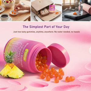 Premium Feminine Balance Gummies for Women - 60 Gummies, Hawaiian Pineapple Flavor - with Probiotics & Vitamin C - Supports Feminine Wellness & Healthy Balance - Gluten Free, Vegan(30 Servings)(Q2) QZQHUABuy Supplements Australia