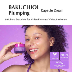 Bakuchiol Serum & Cream Duo – Serum & Capsule Cream Set for Firming, Smoothing & Hydrating | Gentle Retinol Alternative for Radiant, Resilient Skin
