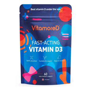 VitamoreD Vitamin D Calcifediol 10 mcg - Easy Swallow Tablets - Two-A-Day - 30 Day Supply - 60 Tablets