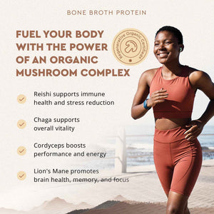 Ancestral Supplements Vanilla Protein Bundle & Frother Wand - Grass Fed Beef Organ Blend with 20g Protein, Gut Health Support & Organic Mushrooms, Rechargeable Electric Frother Wand (Double Whisk, Sta