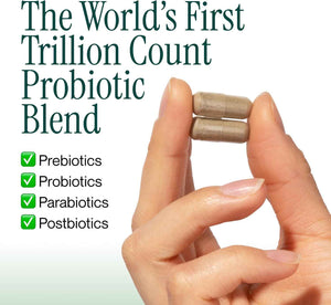 Probiotic Trillion - 1 Trillion CFU with Prebiotics, Probiotics, Parabiotics & Postbiotics - Bacillus Subtilis AB-22 - Gut Health, Immune Support, Glyphosate Detox - 30 Day Supply