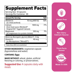 Redd Remedies, Bone Health Advanced, Vitamin D3 and Calcium for Strong Bone Support, 120 Vegetarian Capsules