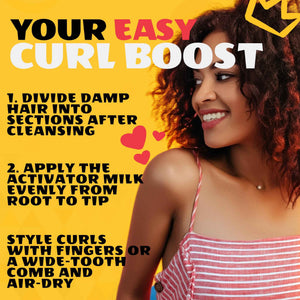 AllDay Locks Classic Easy Care Curl Activator - Activator Product for Curly Hair, Defines & Moisturizes Strands, Milky Cream Product for Men and Women, Easy Curling and Styling - 7.7 oz Bottle