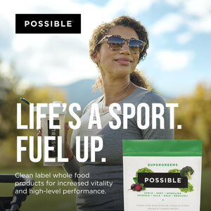 Possible SuperGreens - Potent Superfoods Blend - Plant-Based Antioxidant Support - Greens Powder Supplement & Drink Mix - Non-GMO, Vegan & Gluten-Free - SuperGreens (30 Servings) PossibleBuy Supplements Australia