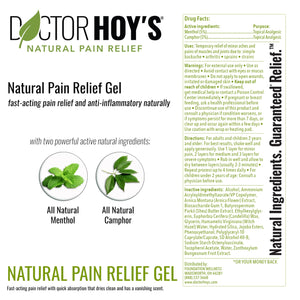DOCTOR HOY'S Natural Pain Relief Gel, Water Based with Arnica, Anti-Inflammatory, Clean, Safe and Effective Natural Pain Relief, 3 oz. Roll-On, 3pk DOCTOR HOY'SBuy Supplements Australia