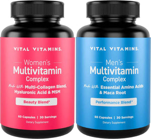Vital Vitamins Women's Multivitamin Complex + Men's Multivitamin Complex