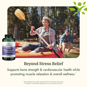 Swanson Triple Magnesium Complex Bone, Nerve, and Muscle Support Supplement for Adults Seeking Optimal Magnesium Absorption - 400 mg (300 Vegan Capsules) Swanson buy supplements Au