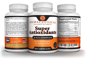 Sigmaceutical Super Antioxidant Capsules - 6 Superfruit Blend with Goji Berry, Acai, Resveratrol for Immune Support