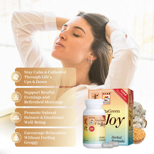 Vita Green Stress Support Supplement - Calm, Balance and Restful Nights - Promotes Relaxation and Emotional Wellness - Natural Formula to Unwind and Stay Centered - 90 Capsules Vita Green buy supplements Au