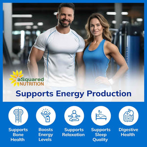aSquared Nutrition Magnesium Glycinate 400mg - 180 Tablets - Max Strength Magnesium Bisglycinate Supplement -Maximum Bioavailability & Absorption-Non-GMO -Not Buffered-Supports Muscles, Bones & Heart