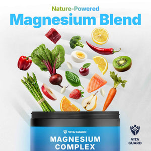 Vita Guard Magnesium Complex 1480mg โ 10-in-1 with Glycinate, Citrate, Malate & More โ High Absorption โ Sleep, Muscle, Nerve & Heart Support โ 90 Vegan Capsules โ Non-GMO, Gluten-Free, No Sugar Vita Guardย buy supplements Au