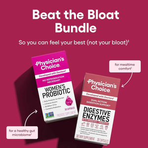 Physician's CHOICE Women’s Starter Bundle: Women’s Probiotic 30ct + Digestive Enzymes 60ct