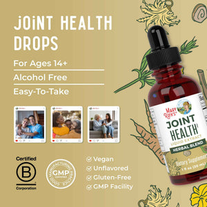 MaryRuth Organics Joint Health Liquid Extract | Four Herbal Blend Liquid Drops | Ginger Root | Licorice Root | Cats Claw | Devils Claw | Vegan | Non GMO | Alcohol Free Tincture | 30 Servings MARYRUTH'SBuy Supplements Australia