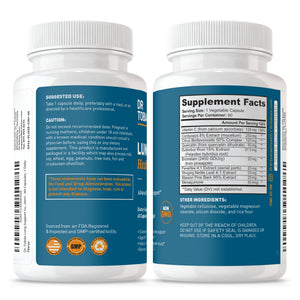 Dr. Tobias Lung Health - Lung Support Supplement with Vitamin C, Butterbur, Quercetin & Bromelain | Lung Cleanse & Detox Formula for Bronchial & Respiratory System Non-GMO (60 Capsules, 60 Servings) Dr. TobiasBuy Supplements Australia