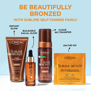 L'Oreal Paris Sublime Bronze Self Tanning Towelettes, Streak-Free, Natural Looking Tan, 6 ct