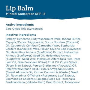BLUE LIZARD Mineral SPF 15 Lip Balm, 3-Pack: Broad Spectrum Sun Protection, Natural Coconut Flavor, 8 Natural Oils