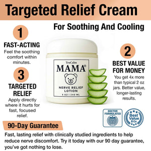 Mama Lotion - Neuropathy Nerve Relief Cream with Magnesium Chloride - Maximum Strength Comfort for Feet, Hands, Legs, Toes - Fast-Absorbing and Non-Greasy Formula for Food and Leg Comfort - 8 Oz