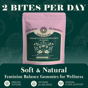 Zontixyrl Premium Feminine Balance Gummies Women - Pineapple Gummies for Women pH Probiotic and Immune Support Vegan Gluten Free 60 Gummies 30 Servings ZontixyrlBuy Supplements Australia
