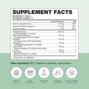 Simplix | Natural Supplement to Strengthen The Immune System | Respond to Outbreaks | Source of Highly Researched Mushroom & Seaweed Polysaccharides 60 Veggie Capsules (3 Pack) (180 Count) Papillex buy supplements Au