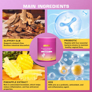 Brurtzexs Her Juicy Feminine Probiotics Gummies for Women with Slippery Elm - Pineapple Flavor, pH Balance & Immune Health Support - Digestive & Feminine Support - Vegan Supplement, 60 C Brurtzexs buy supplements Au
