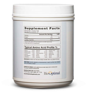 BioOptimal Collagen Peptides Powder - Grass-Fed, Pasture-Raised Hydrolyzed Protein Supplement for Skin, Hair, & Nails - Non-GMO, Zero Sugar Daily Supplement for Men & Women (45 Servings)
