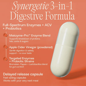 BIOMA Digestive Enzymes Supplement with Probiotics & Prebiotics, Supports Digestion and Gut Health