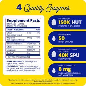 Enzymedica Immune Defense Regular Strength Caps - Proteolytic Enzyme Supplement for Men & Women, Immune Health Support Supplement with Protease, Catalase, Serrapeptase & Mucolase, Vegan - 180 Capsules Enzymedica buy supplements Au