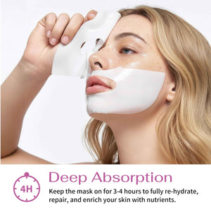 Koreana Skin K-Beauty PDRN DNA Complex Hydrogel Sheet Mask - Korean Regenerative Salmon DNA & Multi-Weight Hyaluronic Acid for Anti-Aging, Firming, Brightening, Deep Hydration - Box of 4