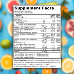 Zaytun Halal Vitamins for Kids Multivitamin Gummies, Naturally Sourced Vitamin A, C, D, E, B6, B12, Biotin - Vegetarian, No Gelatin Zaytun Vitamins