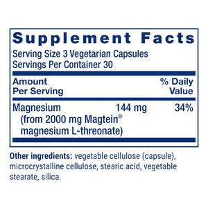 Life Extension Neuro-Mag Magnesium L-Threonate, Memory Health, Quick Thinking, Cognitive Health Support, Vegetarian, Non-GMO, 90 Vegetarian Capsules (144 mg from 2000 mg Magtein magnesium L-threonate Life ExtensionBuy Supplements Australia