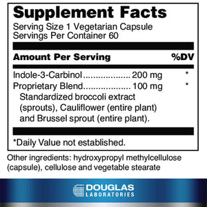 Douglas Laboratories Ultra I-3-C | Indole-3-Carbinol is a Proprietary Blend of Cruciferous Vegetables | 60 Capsules Douglas LaboratoriesBuy Supplements Australia