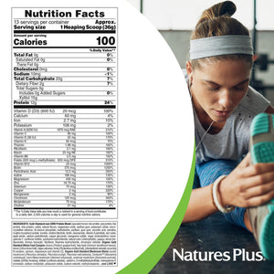 NaturesPlus SPIRU-TEIN GOLD, Vanilla - 1.03 lb - Plant-Based Protein Powder - Vitamins & Minerals for Energy - Vegetarian, Gluten Free - 13 Servings NaturesPlusBuy Supplements Australia