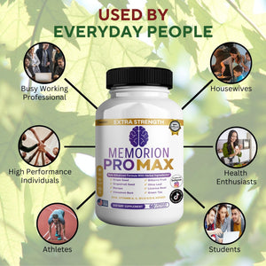 GREENVIFY Memorion Pro Max Extra Strength Brain Support Supplement, 60 Capsules, with DHA, Vitamins, Herbal Blend, 30-Day Supply (1) GREENVIFY buy supplements Au
