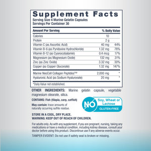 NeoCell Marine Collagen Peptides Capsules | 120 Pills | with Hyaluronic Acid | Plus Vitamin C | for Women and Men NeoCell buy supplements Au